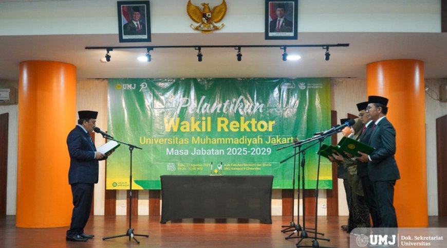 Rektor UMJ Lantik Empat Wakil Rektor Masa Jabatan 2025-2029