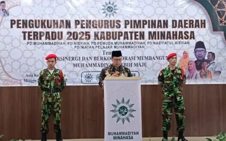 Hadiri Pengukuhan PDM Minahasa, Muhammad Sayuti Berharap Dapat Perkuat Nilai Kebangsaan sekaligus Moderasi