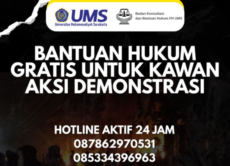 UMS Buka Layanan Bantuan Hukum untuk Demonstran dan Masyarakat