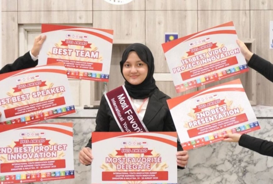 Mahasiswi UM Palembang Ini Raih Sejumlah Medali di International Youth Innovation Summit Malaysia-Singapura