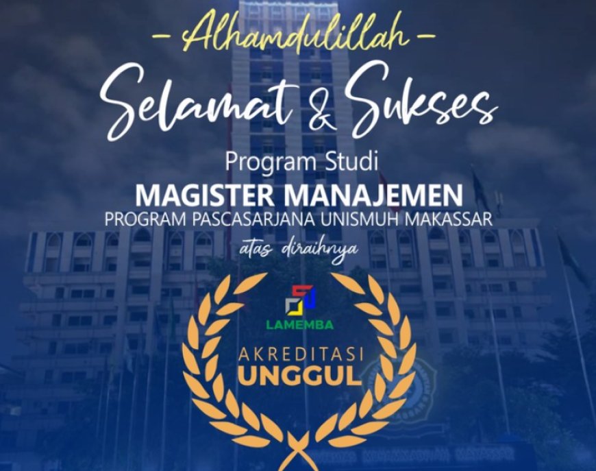 Program Magister Manajemen Unismuh Makassar Kembali Raih Akreditasi Unggul