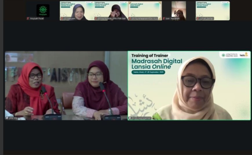 PP ‘Aisyiyah-Lazismu Adakan Training of Trainer Madrasah Digital Lansia Online