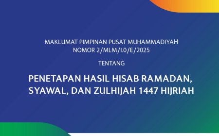 Maklumat Muhammadiyah Tentang Hasil Hisab Ramadan, Syawal, dan Zulhijah 1447 H