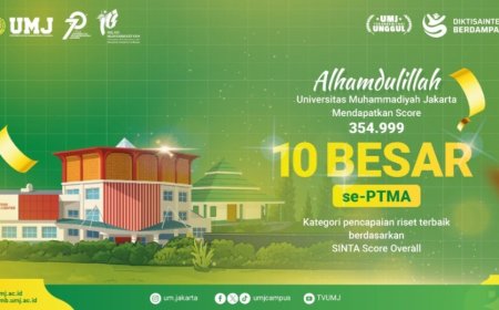 UMJ Raih Peringkat 10 Besar PTMA dengan Riset Terbaik Versi SINTA Score 2025