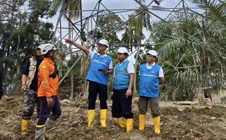 PLN Percepat Perbaikan Tower Transmisi Demi Pulihkan Sistem Kelistrikan Aceh
