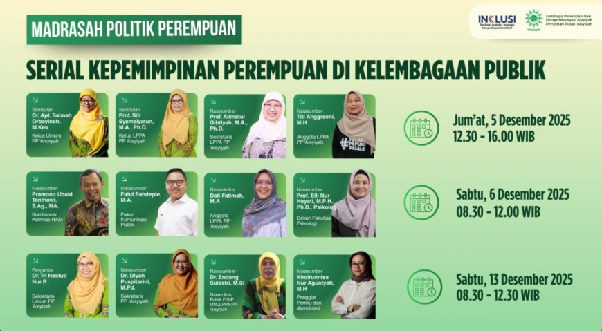 Madrasah Politik Perempuan ’Aisyiyah Perkuat Kepemimpinan Publik melalui Penguatan Kapasitas Perempuan