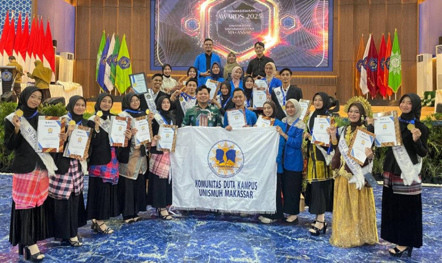 20 Duta Kampus Unismuh Makassar Raih Prestasi Penghargaan di Ajang Kemahasiswaan Award