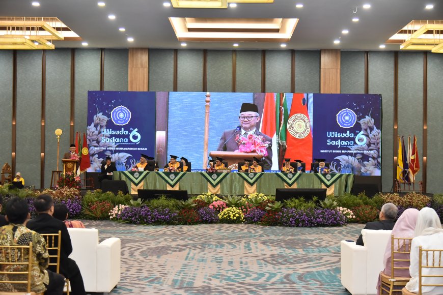 Wisuda ke-6 IBM Bekasi Sekaligus Peluncuran UMBK, Mendikdasmen Abdul Mu’ti Hadir Beri Arahan