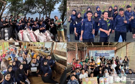 BEM FKM UMJ Gelar Edukasi Kesehatan dan Lingkungan bagi Masyarakat Pesisir Banten