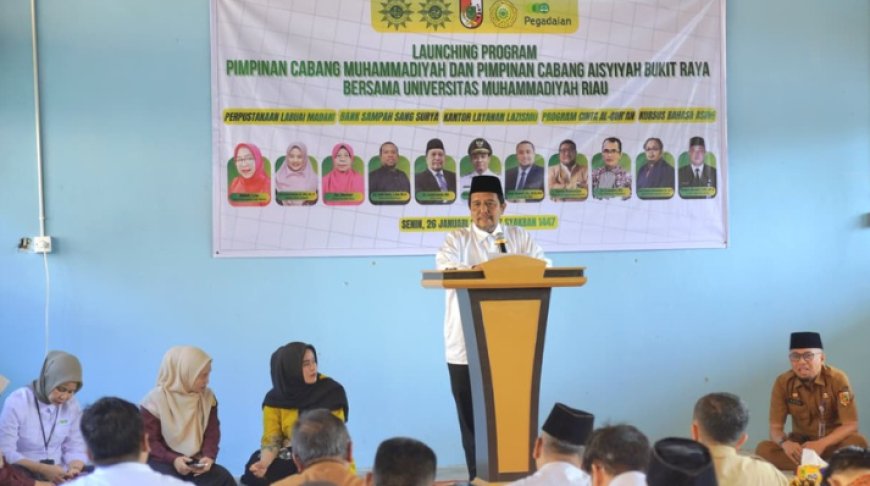 UMRI dan PCM Bukit Raya Luncurkan Program Pemberdayaan Masyarakat, Mulai dari Perpustakaan hingga Bank Sampah Berbasis Emas