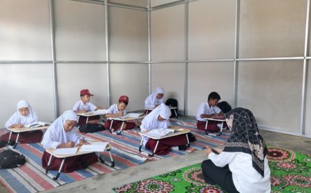 MDMC Fasilitasi Sekolah Darurat SD 100207 Tandihat di Tapanuli Selatan