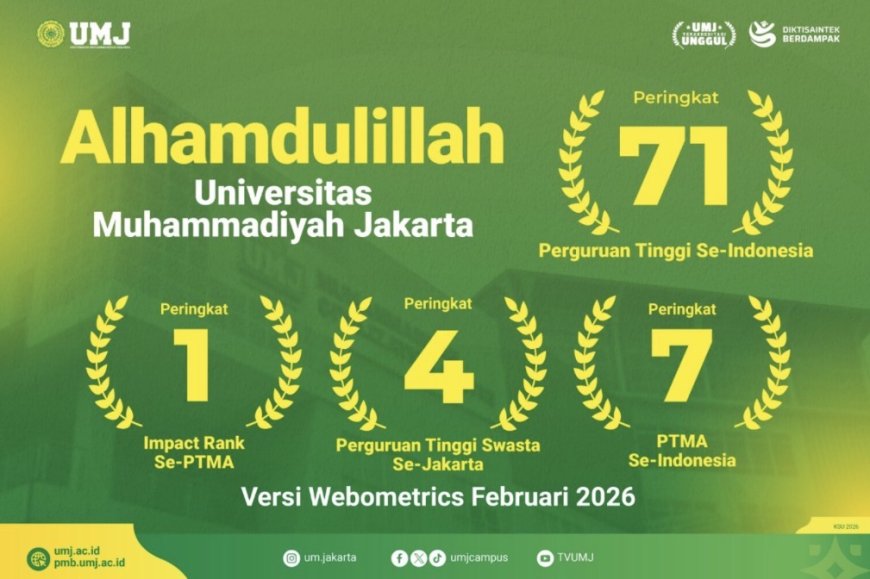 UMJ Peringkat 4 PTS Jakarta Versi Webometrics 2026, Terbaik Impact Rank PTMA