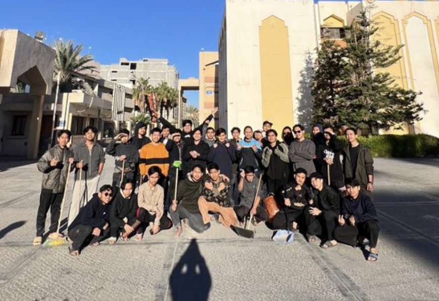 PRIM Muhammadiyah Zliten Libya Gelar Senam dan Bersih Lingkungan Sambut Ramadhan 1447 H