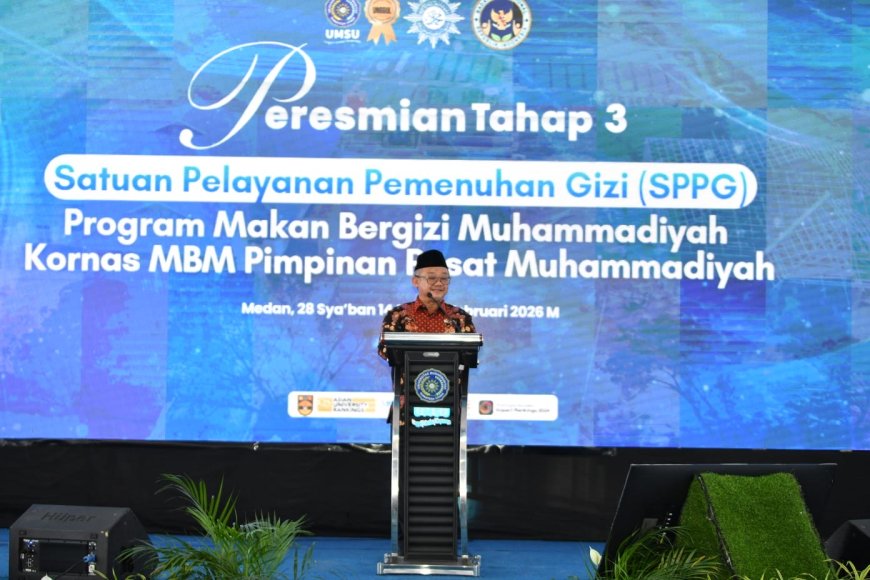 Resmikan SPPG Tahap 3 di UMSU, Abdul Mu’ti Tegaskan MBG Investasi Bangun Generasi Tangguh