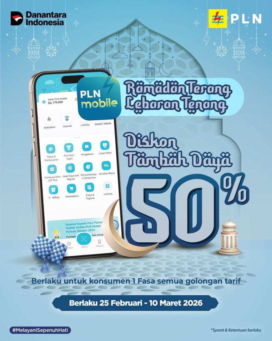 PLN UID Jakarta Raya Berikan Diskon 50 Persen Tambah Daya di Ramadan 1447 H