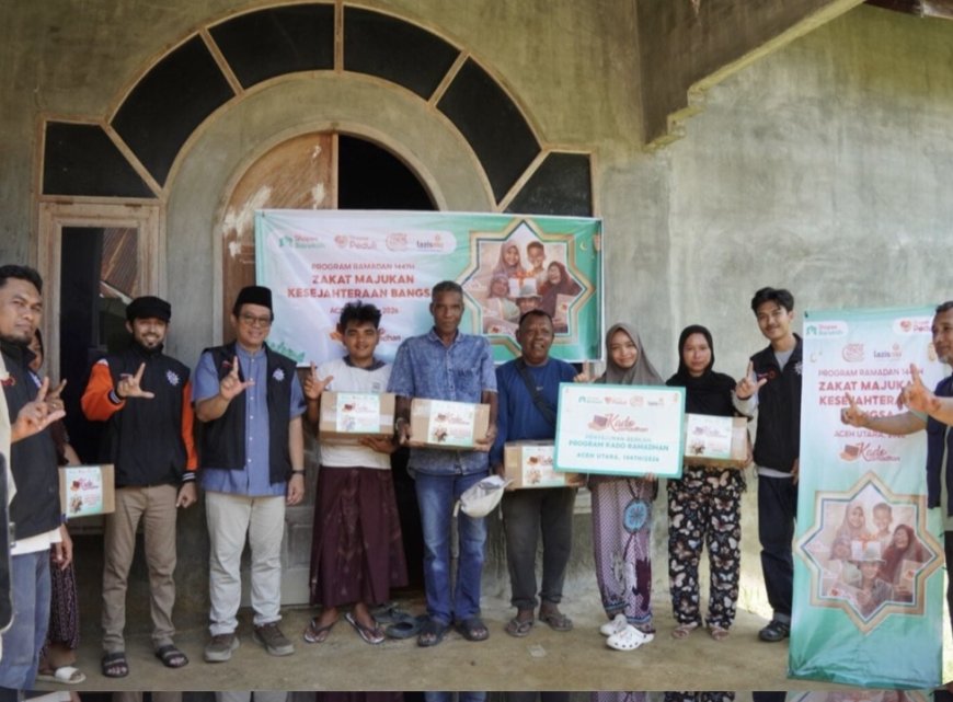 Lazismu dan Shopee Barokah Salurkan 120 Paket Kado Ramadan untuk Warga Terdampak Banjir Rob di Aceh Utara