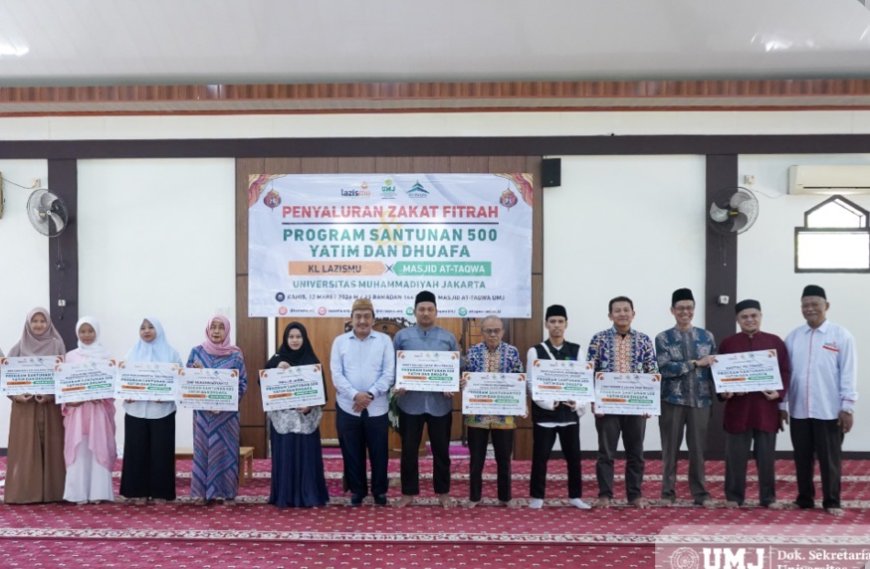 UMJ Bagikan Ratusan Santunan dan Zakat Fitrah bagi Yatim dan Dhuafa