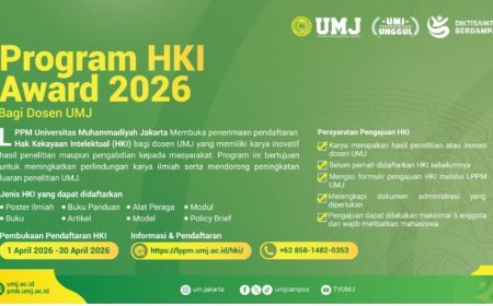 UMJ Fasilitasi Hak Cipta Gratis bagi 77 Dosen Lewat HKI Awards 2026