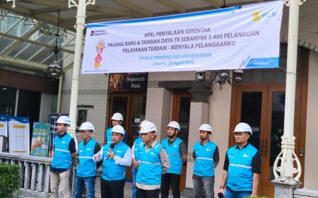 PLN UID Jakarta Raya Nyalakan Serentak Listrik 3.400 Pelanggan, Perkuat Layanan Cepat dan Andal