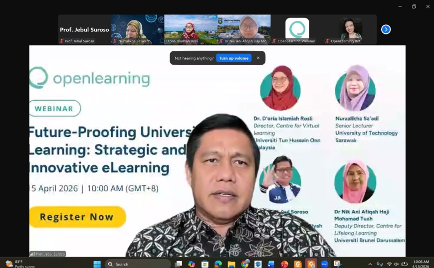 Rektor UMP Jadi Pembicara Webinar Global, Paparkan Strategi Pembelajaran Digital Berbasis Inovasi