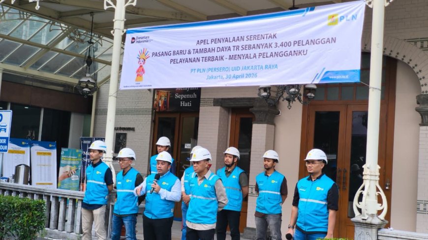 PLN UID Jakarta Raya Nyalakan Serentak Listrik 3.400 Pelanggan, Perkuat Layanan Cepat dan Andal