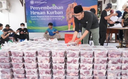PP Muhammadiyah Yogyakarta Gelar Kurban Ramah Lingkungan Minim Plastik Sekali Pakai
