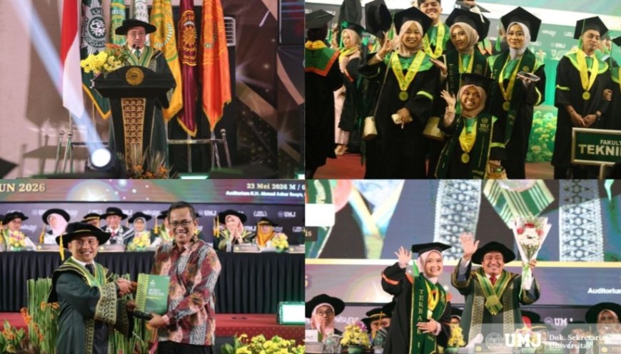 UMJ Lepas 1.176 Wisudawan, Rektor Soroti Pentingnya Integritas