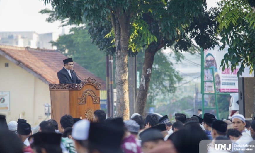 UMJ Gelar Salat Iduladha 1447 H, Prof Jamhari Makruf Tekankan Makna Pengorbanan dan Kepedulian Sosial