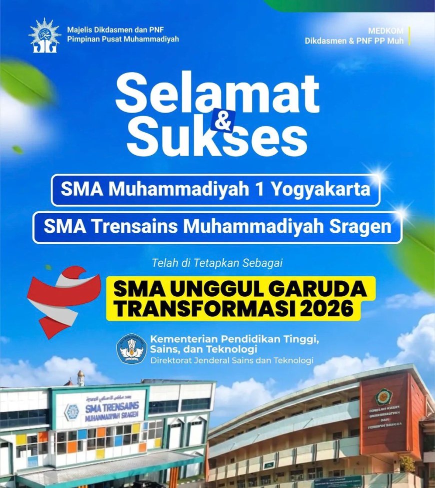 Dua SMA Muhammadiyah Masuk Program Garuda Transformasi, Irwan Akib: Bukti Kualitas Sekolah Berkemajuan
