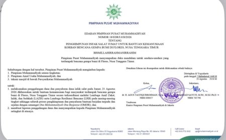 PP Muhammadiyah Terbitkan Edaran Tentang Penghimpunan Infak Salat Jumat untuk Korban Gempa Bumi di Flores