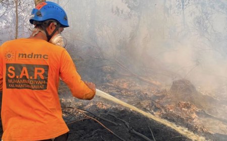 MDMC Respons Karhutla di Kubu Raya, Pantau Titik Api Dekat Permukiman