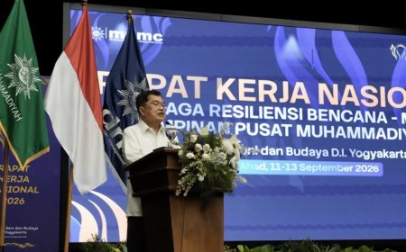 Hadiri Rakernas MDMC, Jusuf Kalla Minta Muhammadiyah Pelopori Pencegahan Bencana Berbasis Lingkungan