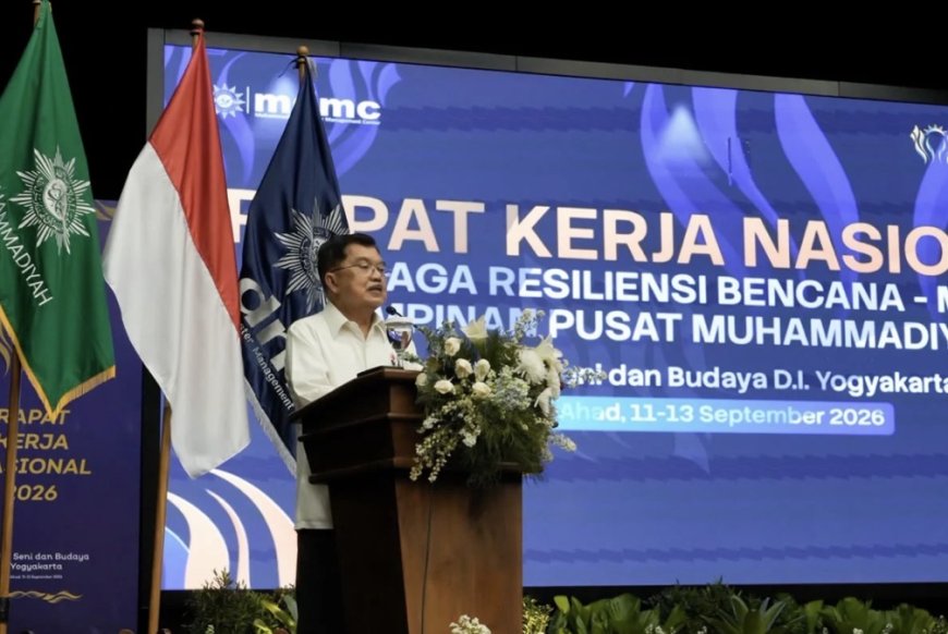 Hadiri Rakernas MDMC, Jusuf Kalla Minta Muhammadiyah Pelopori Pencegahan Bencana Berbasis Lingkungan