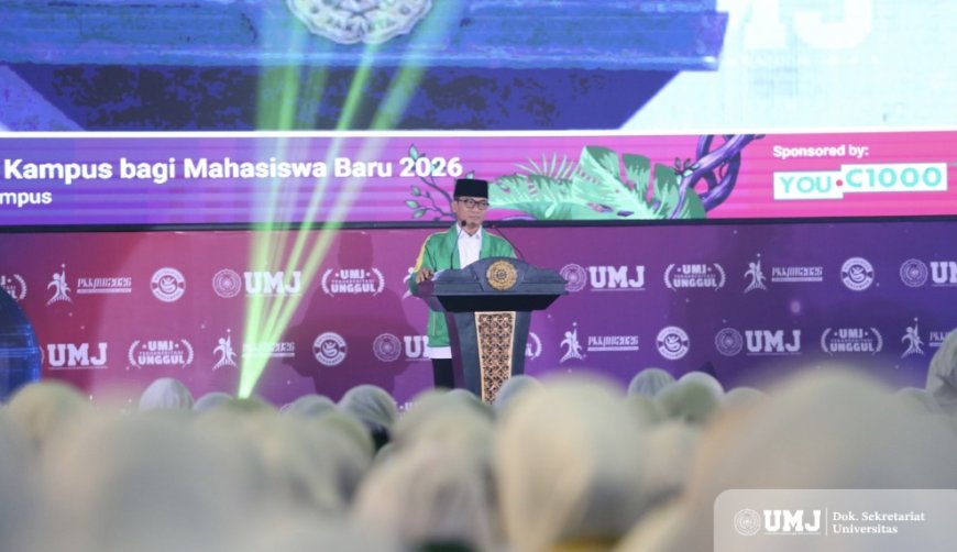 Pembekalan PKKMB UMJ 2026, Mendes PDT Yandri Susanto Minta Mahasiswa Baru Tak Minder Asal-usul Desa