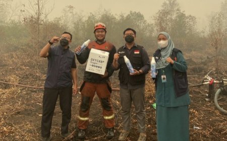 Titik Panas Tembus 189 Ribu, Muhammadiyah Kalteng Distribusikan Ratusan Tabung Oksigen untuk Relawan Karhutla
