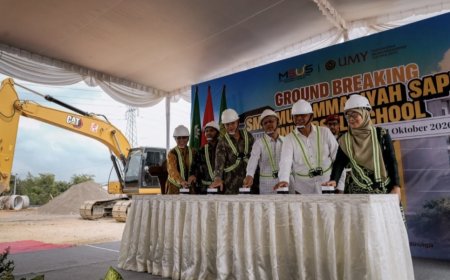 Haedar Nashir Groundbreaking SMP Muhammadiyah Sampen Universal School Sleman