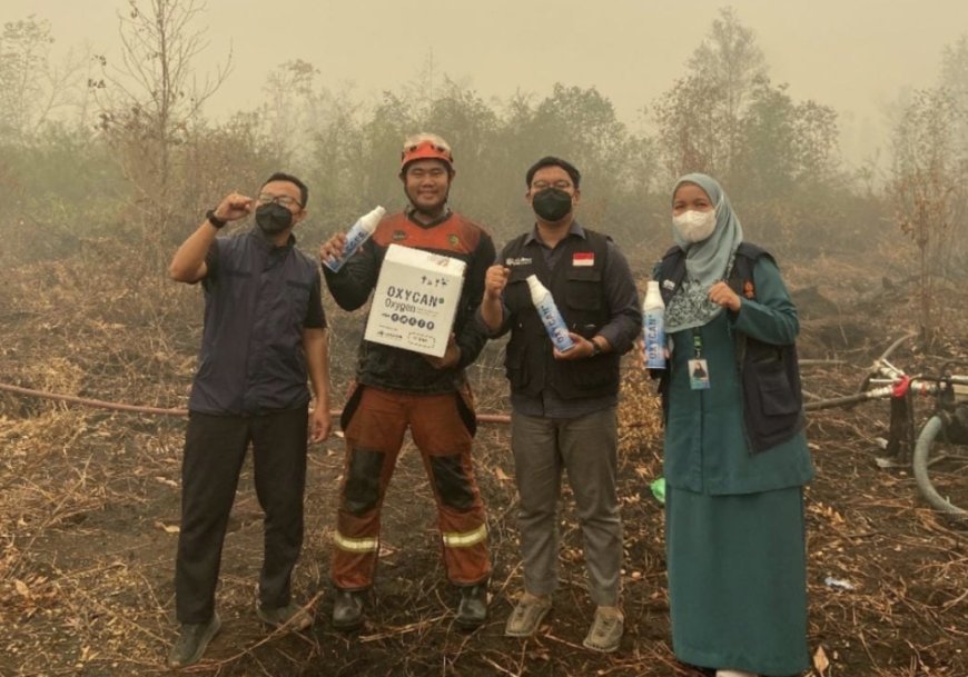 Titik Panas Tembus 189 Ribu, Muhammadiyah Kalteng Distribusikan Ratusan Tabung Oksigen untuk Relawan Karhutla