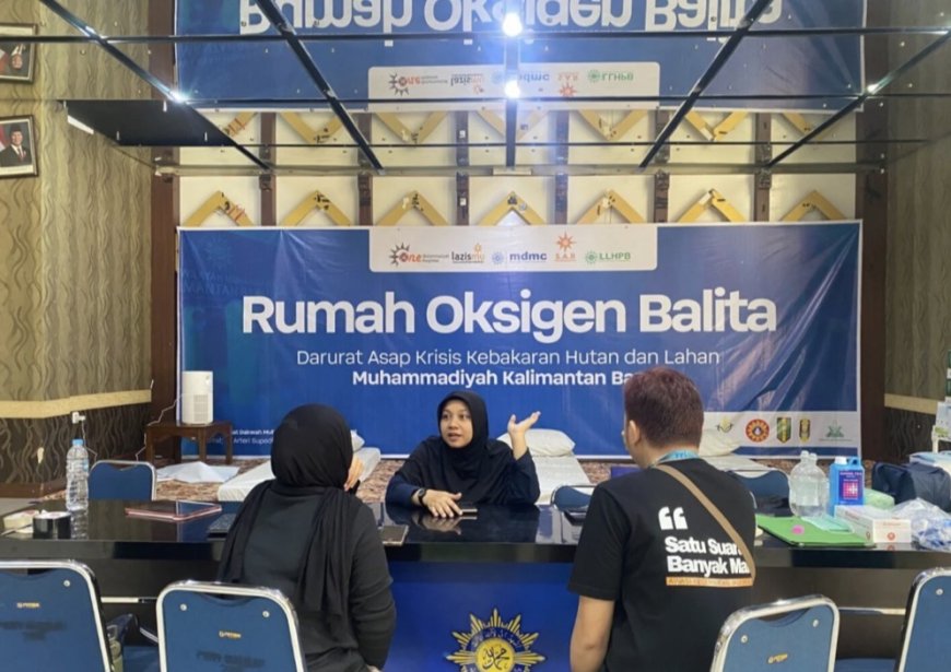Lazismu PP 'Aisyiyah Salurkan Bantuan Rumah Oksigen Balita Terdampak Karhutla di Kalbar