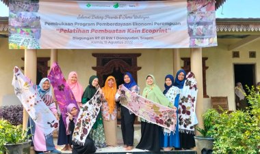 Sambut Muktamar ke-48, Lazismu Gelar Pelatihan Pembuatan Ecoprint