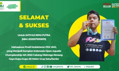 Mahasiswa FKK UMJ Jadi Kampiun di Open Aquatic Championship 2022