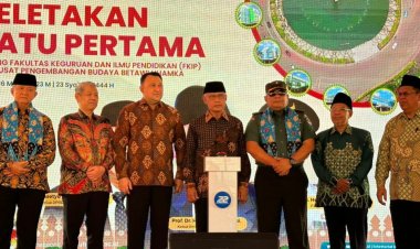 Haedar Nashir Lakukan Peletakkan Batu Pertama Pembangunan Gedung FKIP dan Pusat Pengembangan Budaya Betawi Uhamka