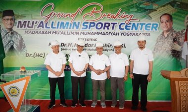 Haedar Nashir Lakukan Peletakan Batu Pertama Proyek Pembangunan Mu’allimin Sport Center