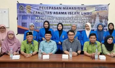 FAI UMSU Lepas Tujuh Mahasiswa Ikuti Student Mobility di Fathony University Thailand