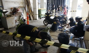 Himpunan Mahasiswa Mesin FT UMJ Berikan Service Motor Gratis untuk Civitas Akademika