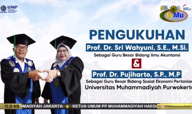Pasangan Suami Istri Dikukuhkan sebagai Guru Besar UMP