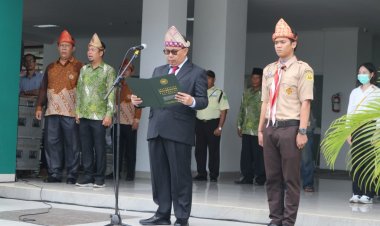 Semarak HUT ke-78 RI, UM Palembang Gelar Upacara Bendera