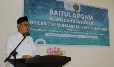 Rektor Abid Djazuli Ajak Dosen dan Karyawan UM Palembang Memajukan Dakwah Muhammadiyah