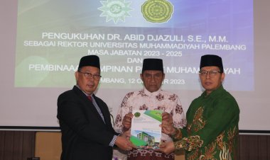 Abid Djazuli Dilantik Lagi Jadi Rektor UM Palembang