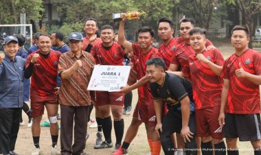 Semarak Hari Jadi ke-65, UMS Gelar Pertandingan Sepak Bola antar Unit dan Fakultas