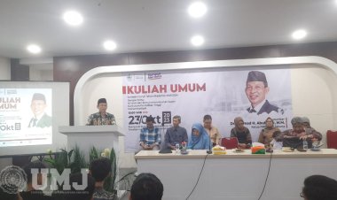 Beri Kuliah Umum di FH UMJ, Ketua PWM DKI Jakarta Bahas AIK dalam Kurikulum Pendidikan Tinggi Muhammadiyah